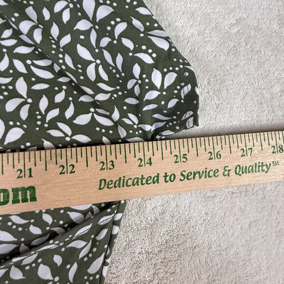 Lane Bryant NWT Women Size 22/24 Cap-Sleeve Wrap Midi Dress Leaves and Dots - Picture 5 of 11